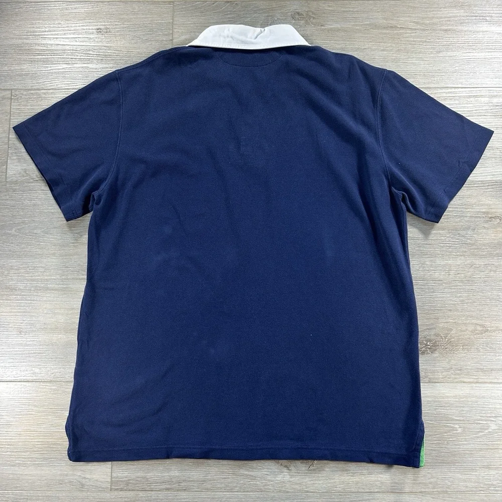 Polo Ralph Lauren Navy Rugby XL Polo Shirt Flesh Pony Cotton Heavyweight